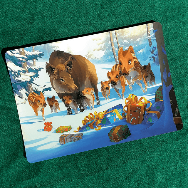 A5 - Noël en forêt : La famille Sanglier