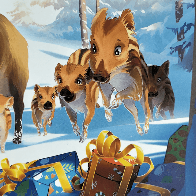 A5 - Noël en forêt : La famille Sanglier